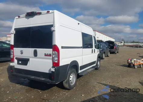 2021 Ram Promaster 1500 High Roof 136 Wb z USA, uszkodzony, nr VIN 3C6LRVBG8ME520834
